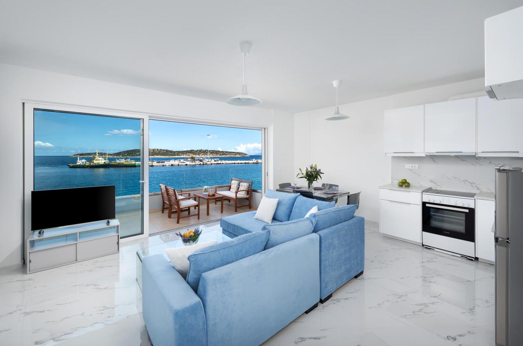 דירות Ágios Nikólaos Sea View Bliss 2Br Agios Getaway מראה חיצוני תמונה