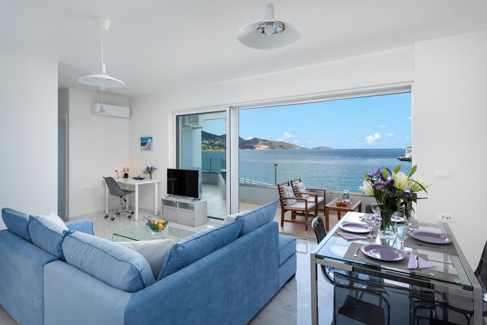 דירות Ágios Nikólaos Sea View Bliss 2Br Agios Getaway מראה חיצוני תמונה